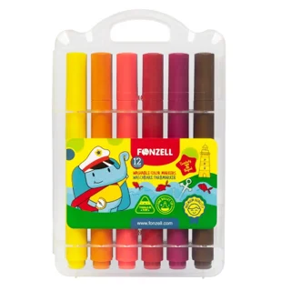 ماژيك 12 رنگ فونزل مدل  Washable Color Markers