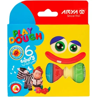 خمیر 6 رنگ مقوایی
