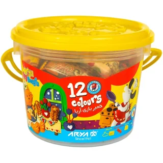 خمیر سطلی 12 رنگ DVD دار